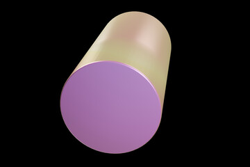 Fototapeta premium Geometric shape. Holographic 3d shape. 3d rendering.