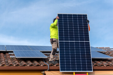 The installation of solar panels represents a very significant energy saving