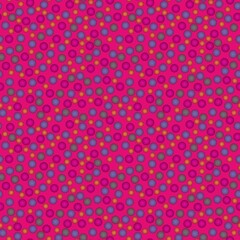 Abstract polka seamless pattern with voluminous colorful balls on purple.Illustration of overlapping colorful dot pattern for background abstract ornament invitation,flyer,banner,textile,fabric,print
