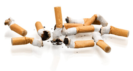 Cigarettes concept isolated on white background
