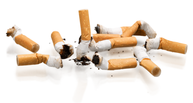 Cigarettes concept isolated on white background