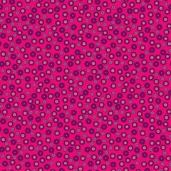 Abstract polka seamless pattern with voluminous colorful balls on purple.Illustration of overlapping colorful dot pattern for background abstract ornament invitation,flyer,banner,textile,fabric,print