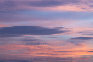 Fototapeta na wymiar Bright colorful sky at sunset, sky for background
