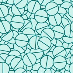 Medicine pills seamless cartoon pattern for wrapping paper and linens and clothes print and linens and fabrics