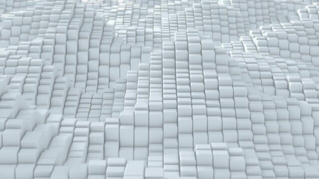 Abstract motion background from random moving cubes wave pattern 4k 