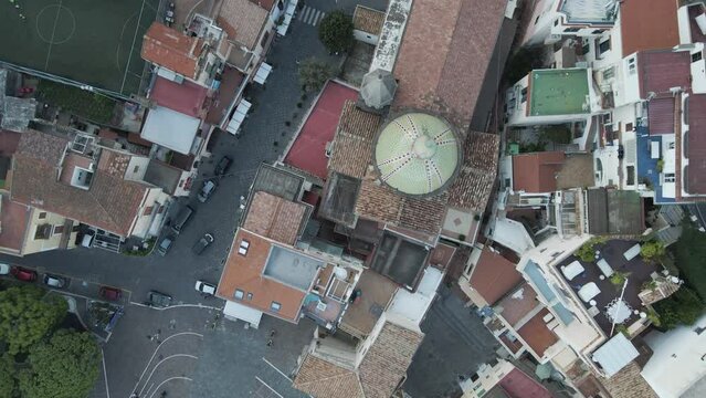 Aerial view of Cetara old town, a small town along the Amalfi Coast, Salerno, Campania, Italy.