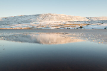 Copy Space,Backgrounds,Mirror Lake,Wide Angle,No People,Lake,Reservoir,Day,Cold Temperature,Snow,Scenics - Nature,Landscape - Scenery,Nature Reserve,Pentland Hills,Hill,Mountain,Snowcapped Mountain,La