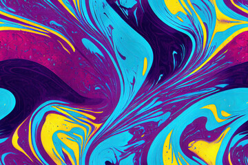 Seamless Marbled colorful abstract background. Liquid marble pattern,, mixed with digital and matte painting