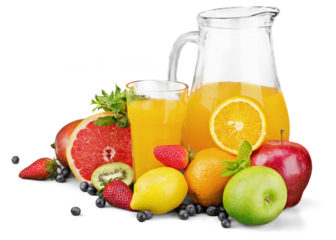 Breakfast with orange juice and fresh croissants