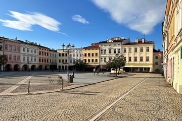 Obraz premium square in the town of Mistek
