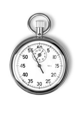 Fototapeta na wymiar Old stopwatch isolated on a white background