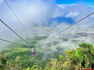 Cable car in Puerto Plata, Dominican Republic - obrazy, fototapety, plakaty