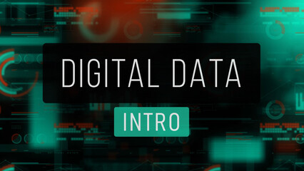 Digital Data Glitch Intro Title
