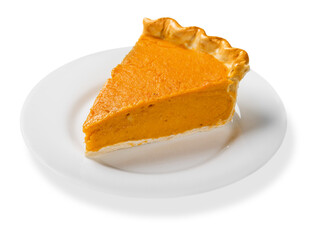 Pumpkin Pie Slice Isolated