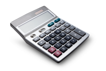 Calculator isolated on white background