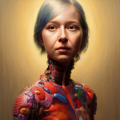 Robotic woman, cyborg with augmentations, artificial intelligence.  © Mirko Pernjakovic