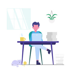 person working on laptop