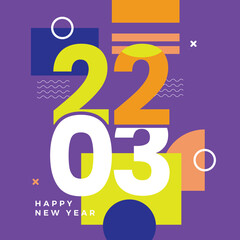 Happy new year 2023 social media template and greeting card design