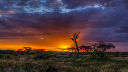 Fototapeta na wymiar Sunset, Lake Masek, Tanzania