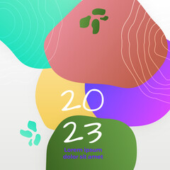 Happy new year 2023 social media template and greeting card design