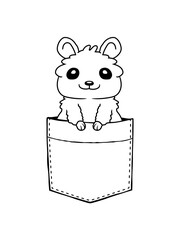 Unterwegs Hemdtasche Hamster Design 