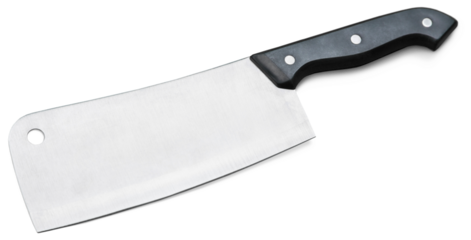 Steel kitchen knife, isolated on white