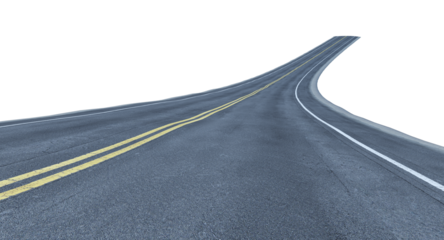 Two lanes road isolated