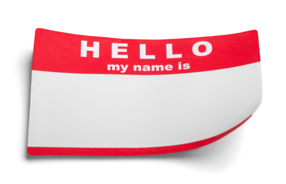 Blank Name Tag