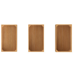 3d rendering illustration of empty wooden crates