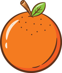 orange cute drawing for school flash card
