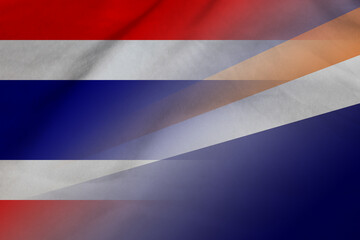 Thailand and Marshall Islands state flag international negotiation MHL THA