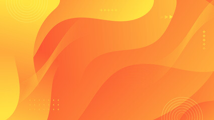 Abstract Orange liquid background. Modern background design. gradient color. Dynamic Waves. Fluid shapes composition. Fit for website, banners, wallpapers, brochure, posters