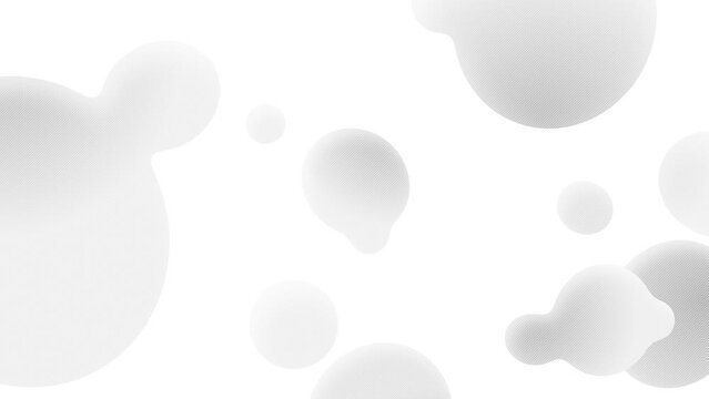 Stylish liquid animation with geometric design. White motion graphics with loop playback support.