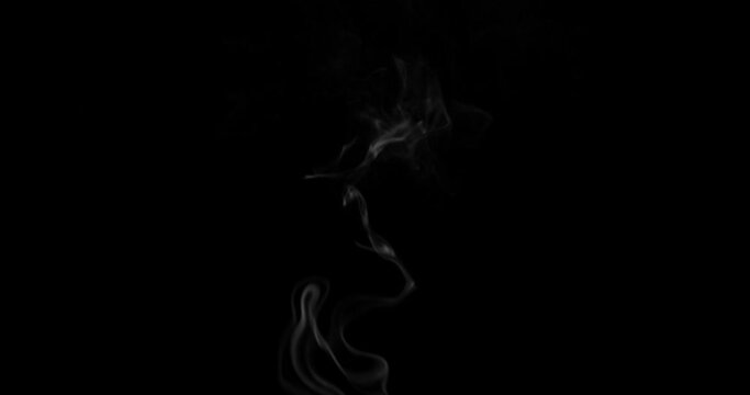 30 Frames Cigarette smoke looping,seamless black background