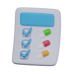 3D Medicine Checklist Illustration
