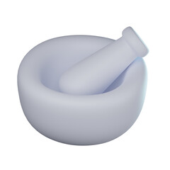 3D Mortar And Pestle Illustration