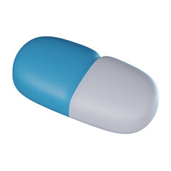 3D Pill Medicine Illustration