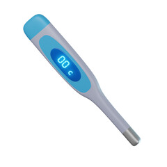 3D Thermometer Illustration