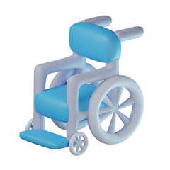 3D Wheel Chair Illustration