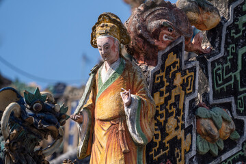 Guangzhou, Guangdong, China, 12 .04.2021. The Chen Clan Ancestral Hall is an academic temple, built in 1894, exemplifies traditional Chinese Lingnan architecture. Now the Guangdong Folk Art Museum.