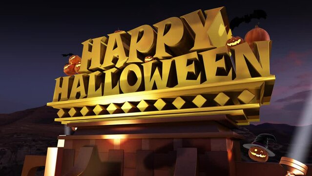 Cinema OP Text 205_Font-A [HAPPY HALLOWEEN en] 4K