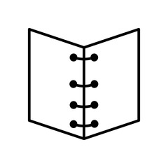open book line icon
