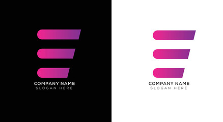 Elegant of abstract letter E logo design