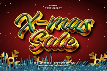 X-mas Sale Editable Text Effect