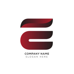 Elegant of abstract letter E logo design
