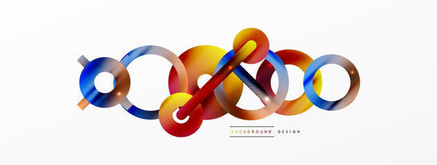 Circle composition abstract background. Trendy techno business template for wallpaper, banner, background or landing
