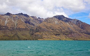 Thomson Mountains on Wakatipu Lake, New Zealand