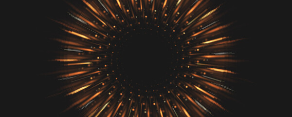 space circle hole hallway background