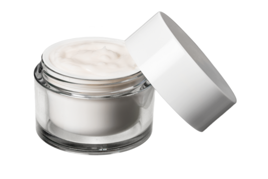Cosmetic cream on table isolated