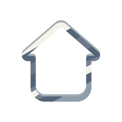 flat metallic smart house icon